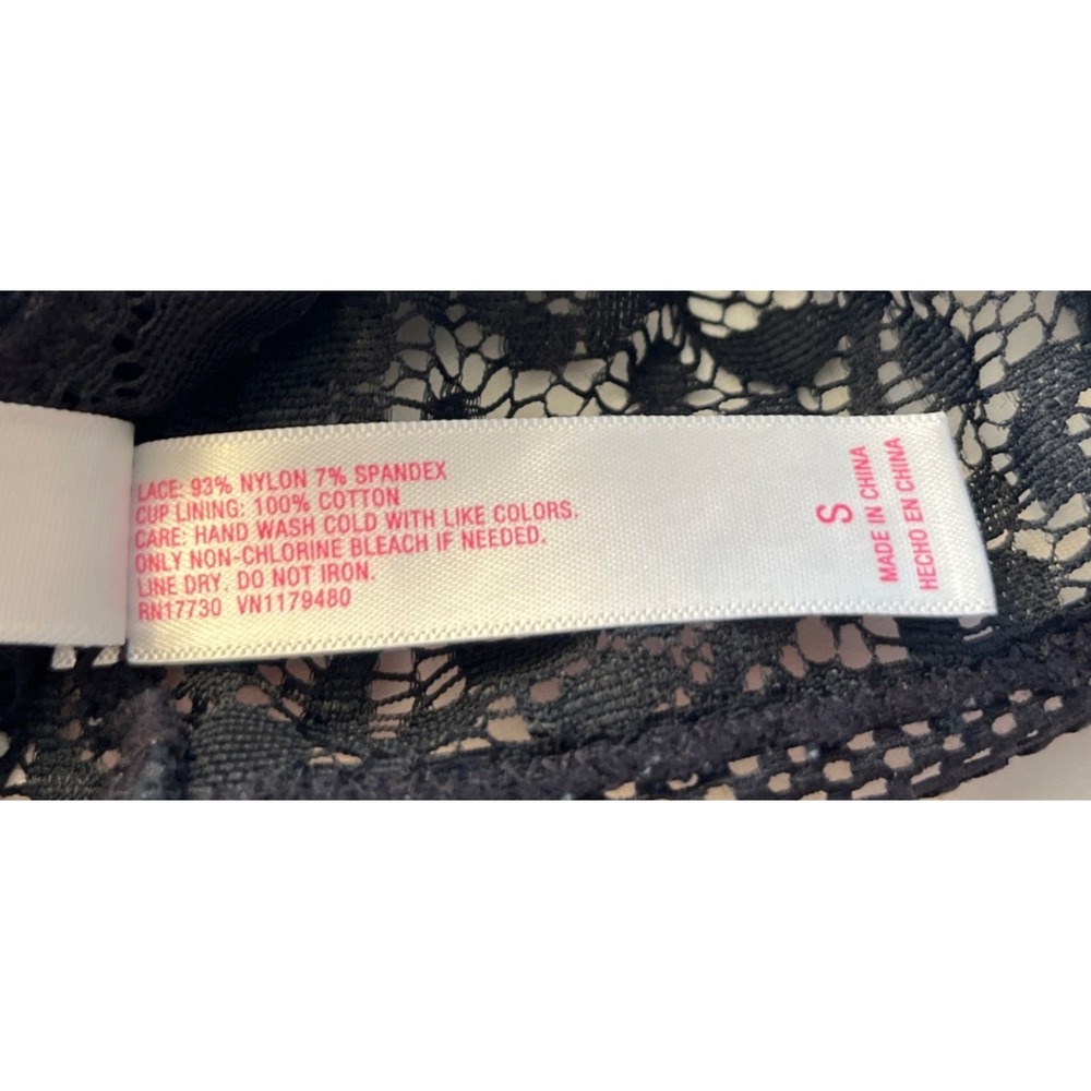 Xhilaration Women's Lace Bandeau Bra S Small Black Longline Bralette - Picture 6 of 10